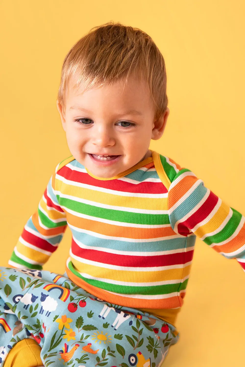 Детский комплект из 2 боди Little rib Frugi, Multi — фото 2