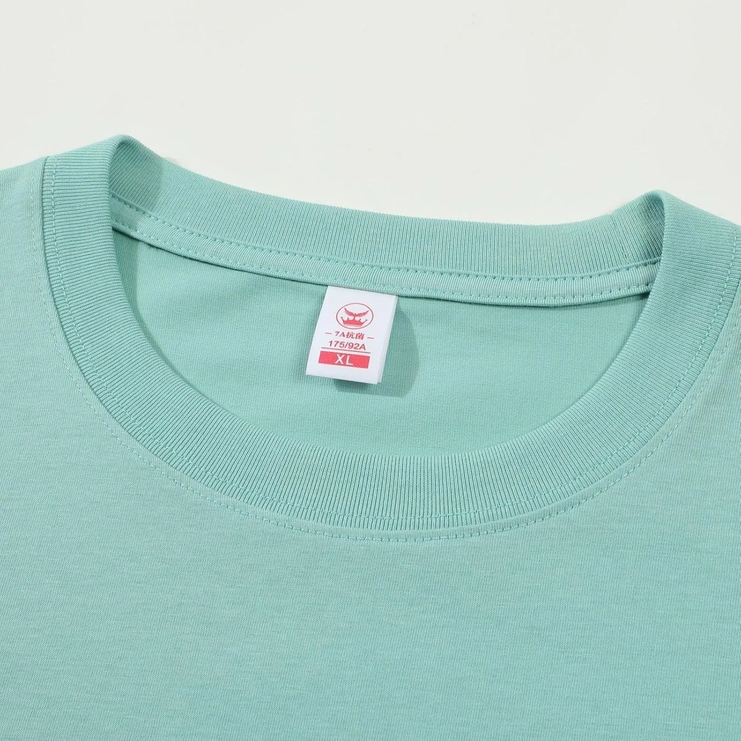 Мужская повседневная футболка с круглым вырезом, Mint Green — фото 4