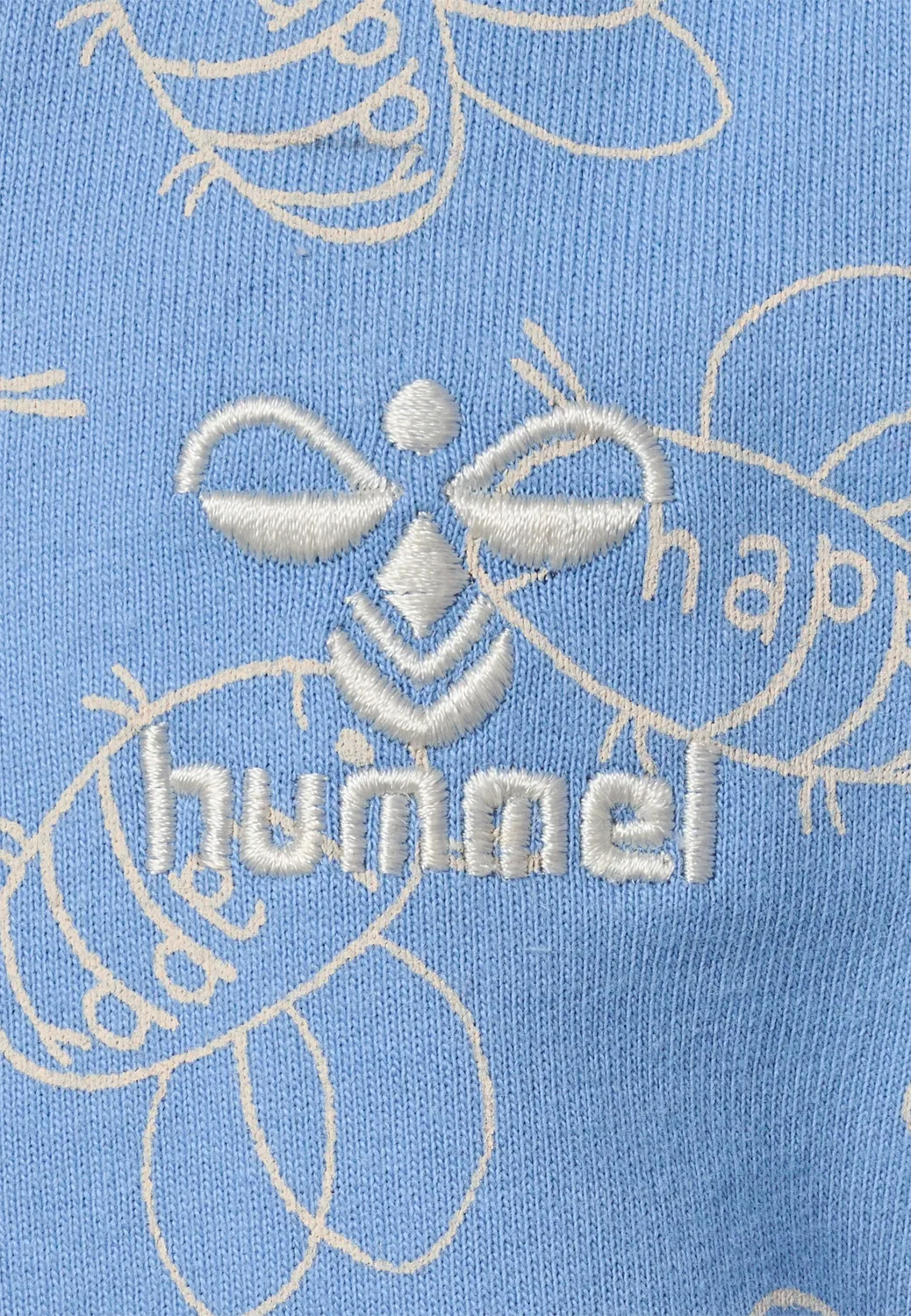 Детская куртка на молнии с принтом Hmlgladsome Hummel, Cloudy Blue Lagoon Blue Light Blue — фото 4