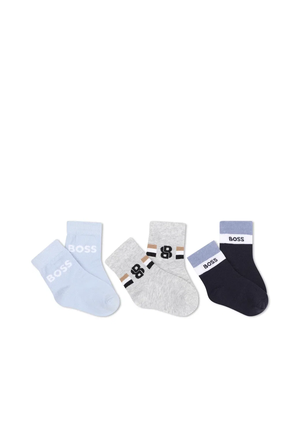 Lot de chaussettes, 3 пары носков Boss Kidswear, Bleu Cargo — фото 2