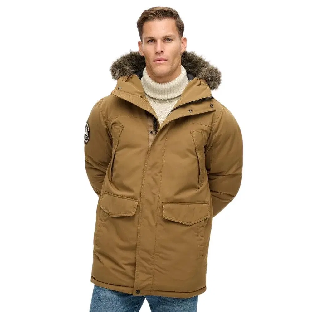 Женская утепленная парка с искусственным мехом Superdry Everest, Braun — фото 2