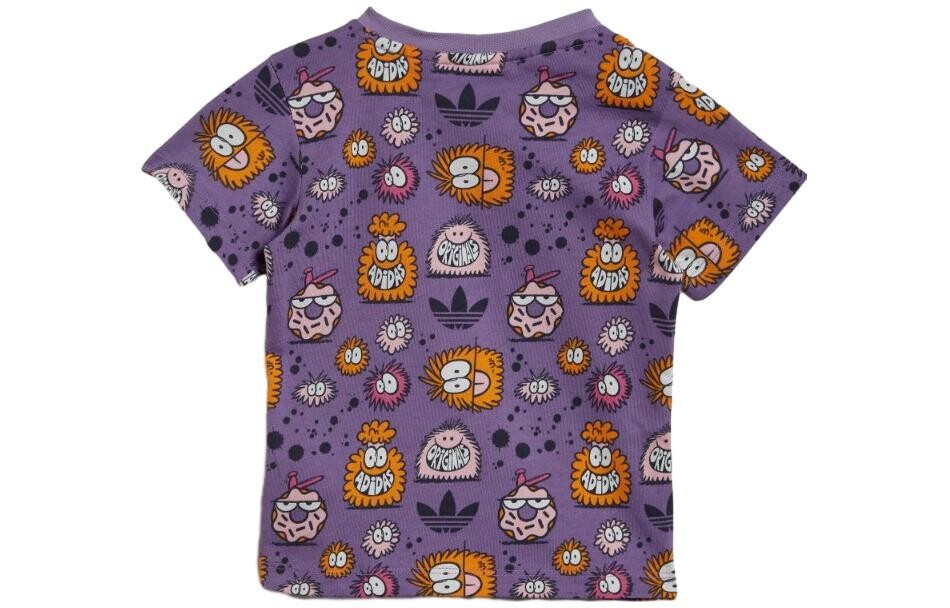 Детская футболка Adidas Originals, фиолетовый — фото 2