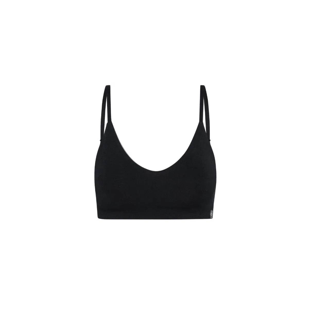 Детский спортивный бюстгальтер для девочек бесшовный Chloe V-Neck Bleuet, Black