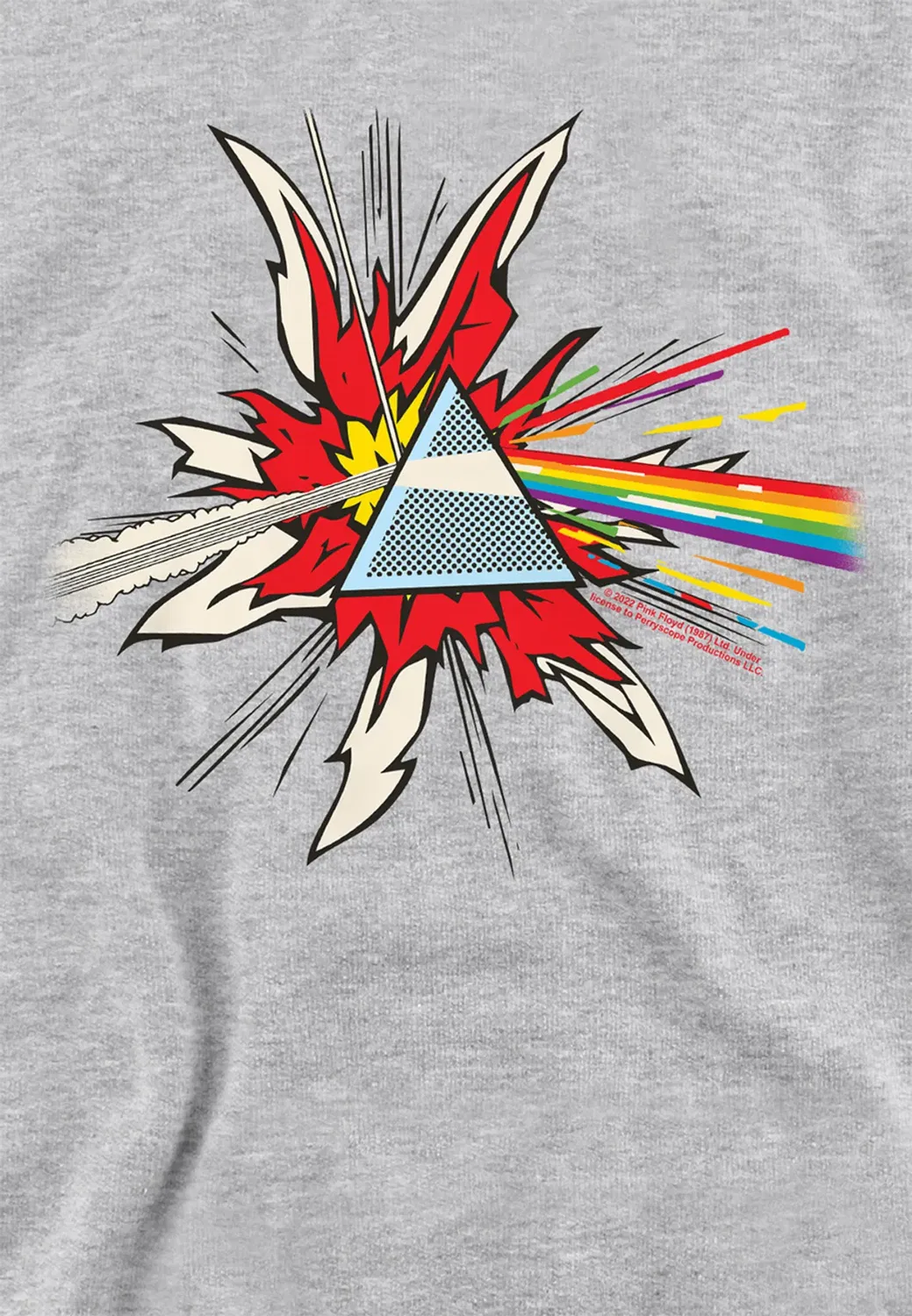 Детский худи Pop Art Dark Side Of The Moon Immersion Pink Floyd, Grey — фото 2