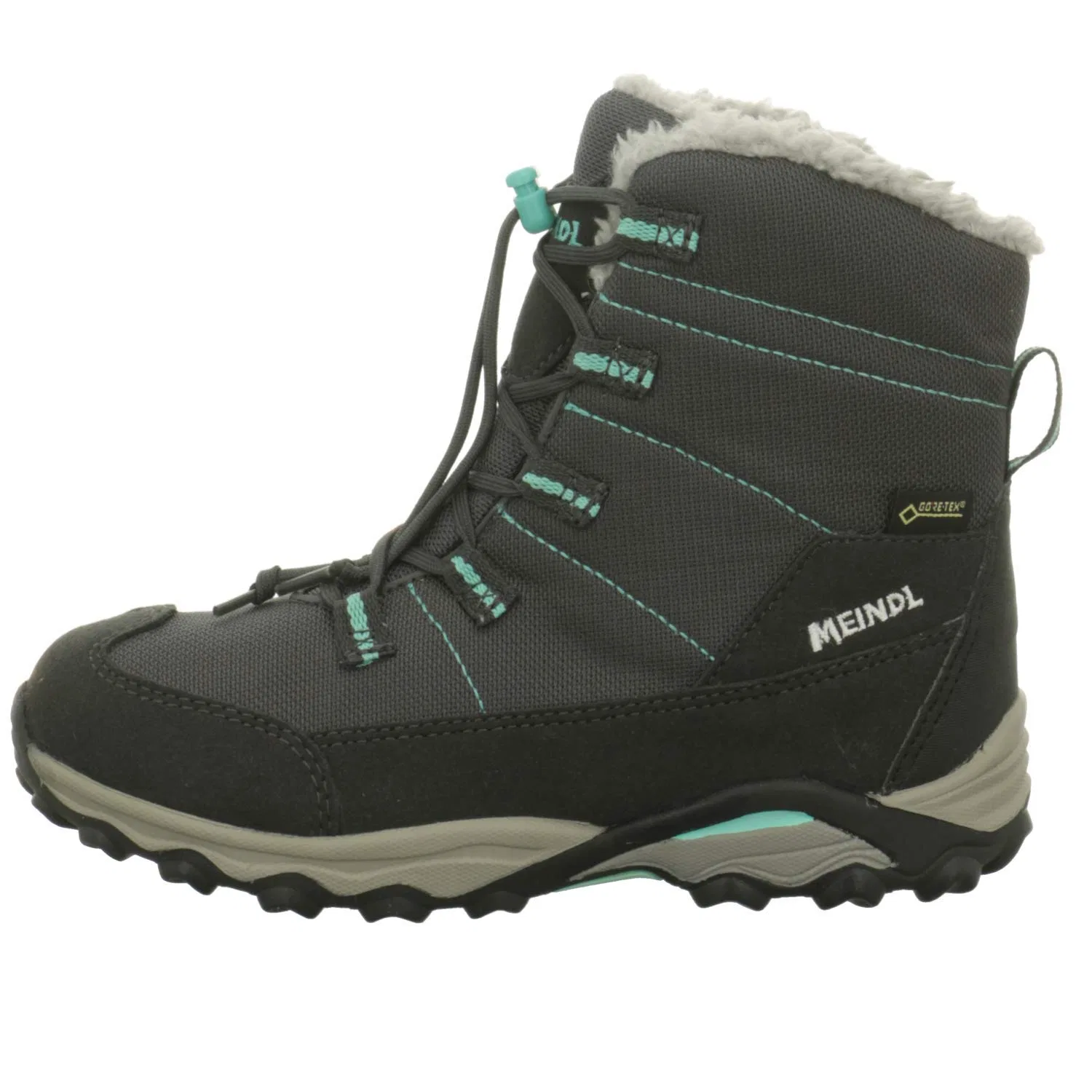 Детские зимние ботинки для мальчиков с мембраной Gore-Tex Yolup Junior GTX Meindl, Graphit Türkis — фото 2