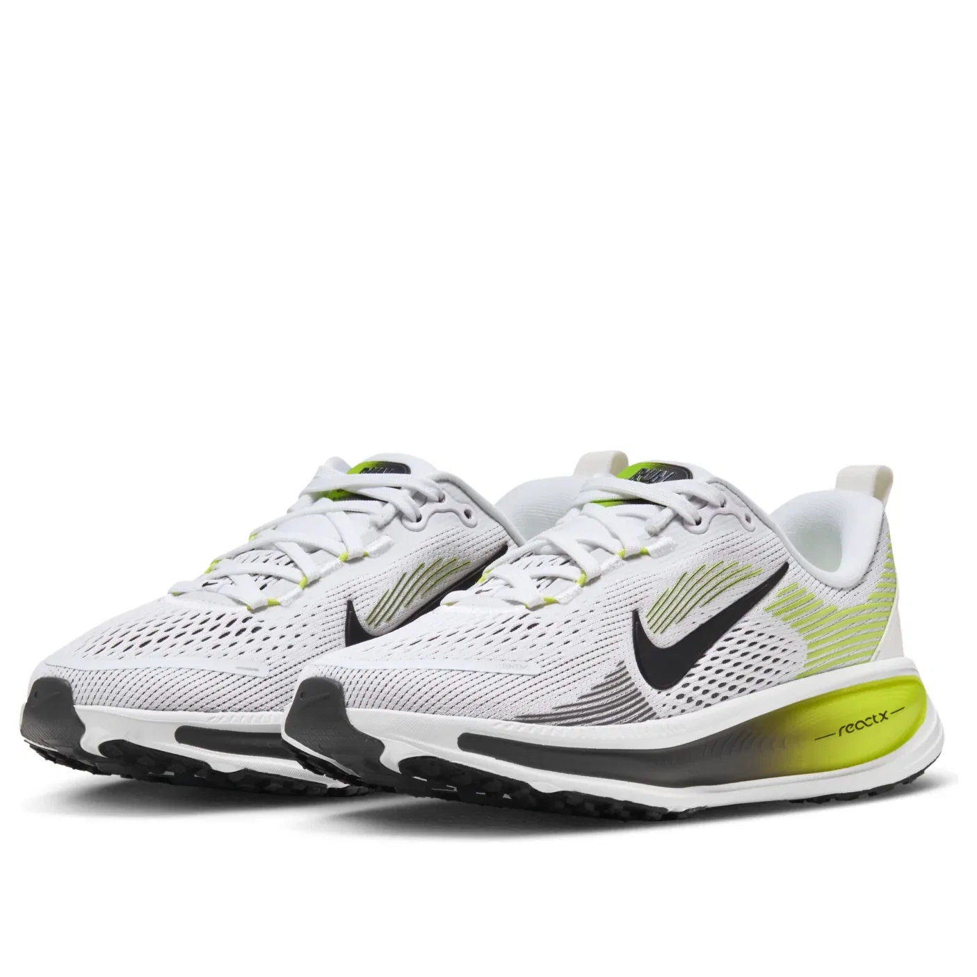 Детские кроссовки с сетчатым верхом Vomero 18 'White Lemon Venom Dark Grey Black' Nike, White/Lemon Venom/Dark Grey/Black — фото 4