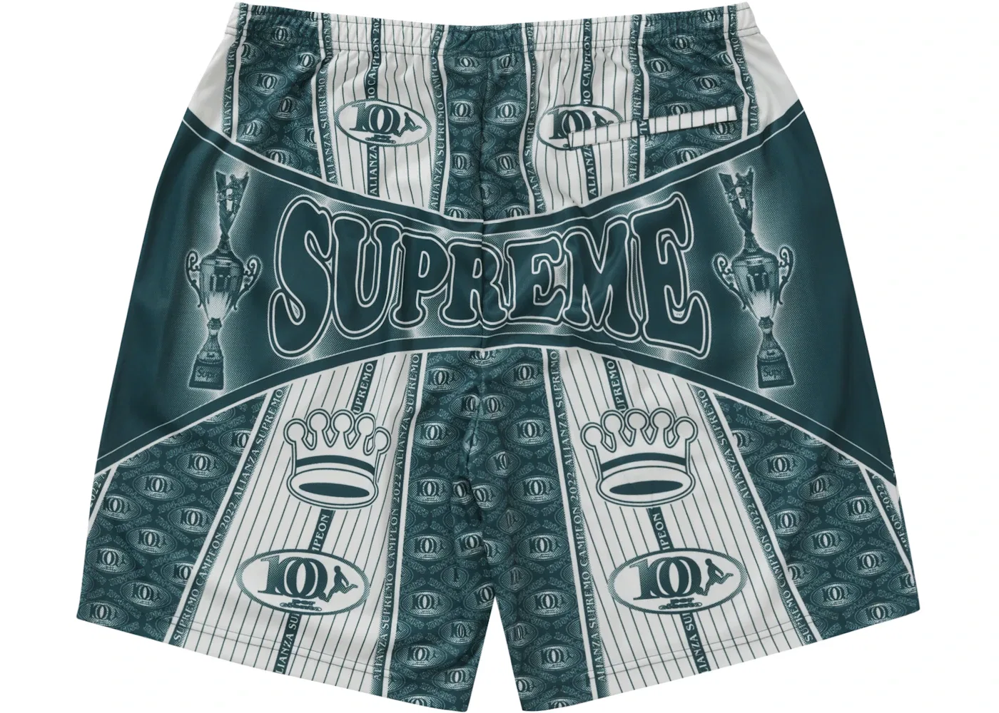 Мужские спортивные шорты Supreme Por Ciento Soccer Short, зеленый — фото 2