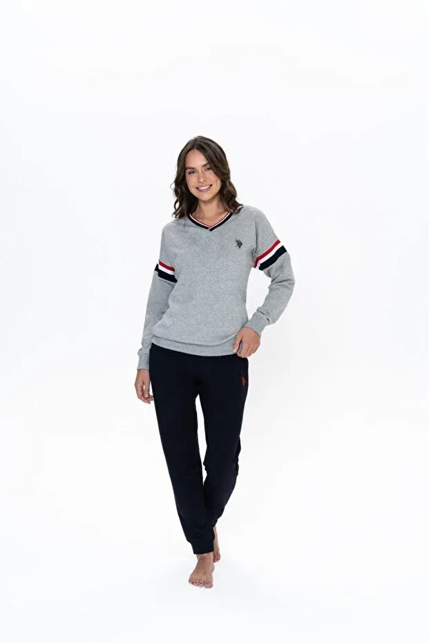 Женский комплект пижам с длинным рукавом U.S. Polo Assn., Gray