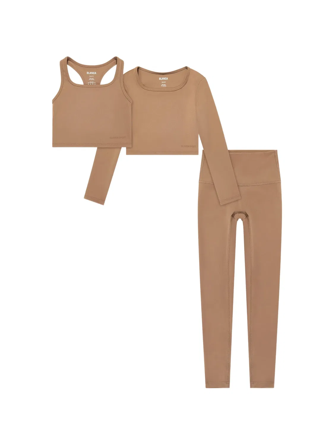 Комплект с легинсами с логотипом Blanca Sport Kids, коричневый