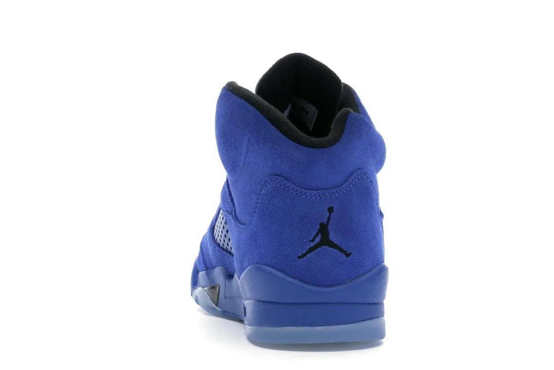 Детские кроссовки с замшевым верхом Jordan 5 Retro, Game Royal/Black — фото 4