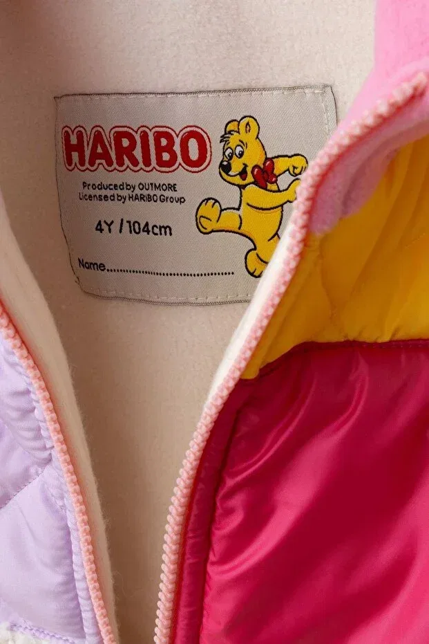 Детская зимняя куртка с вышивкой Haribo, Pink — фото 3