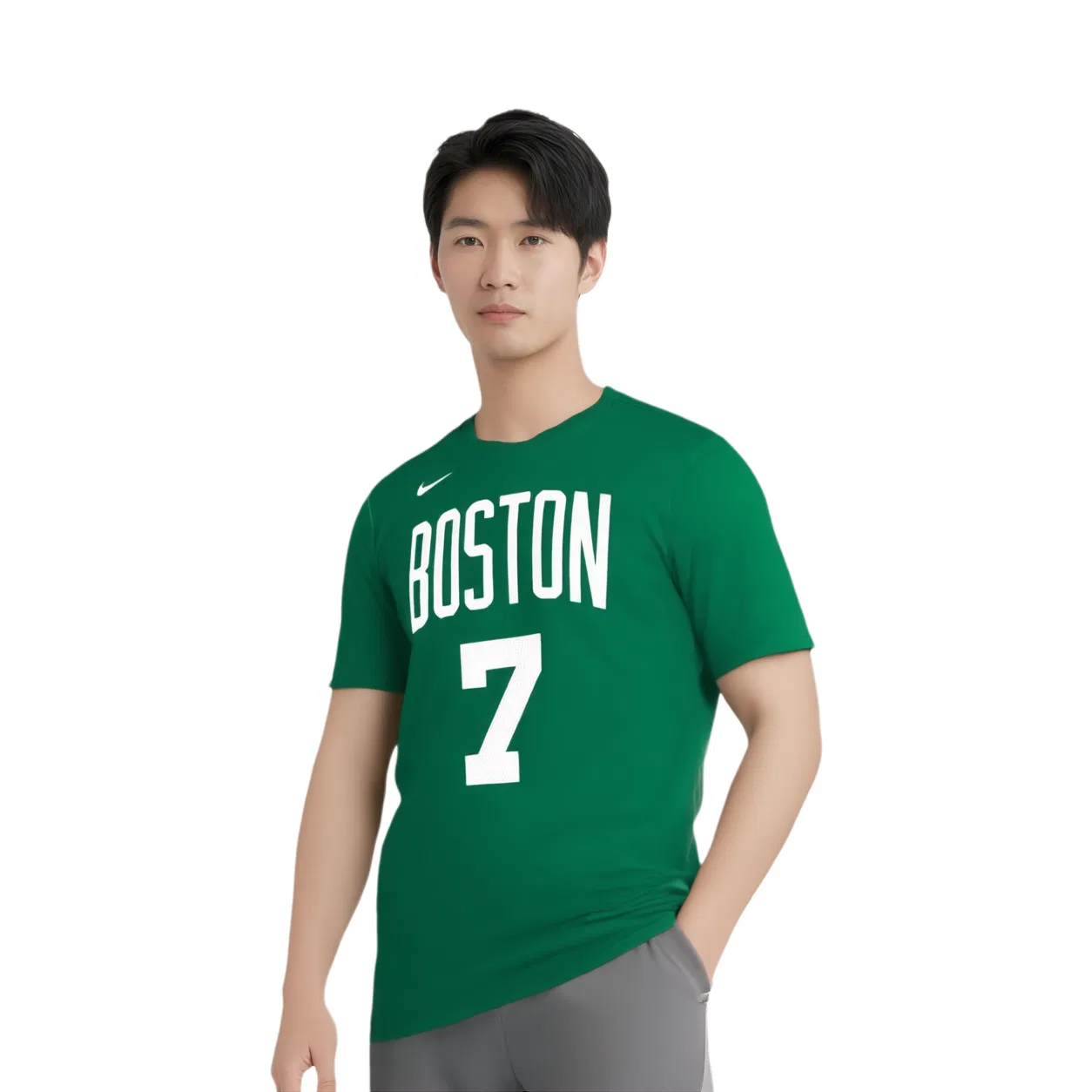 Мужская футболка с круглым вырезом Nike T Shirts, Green — фото 3