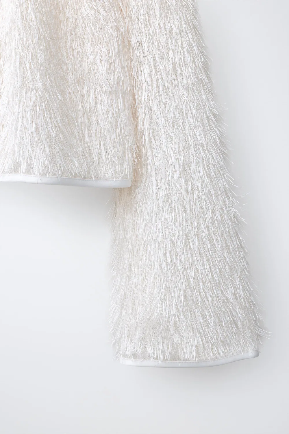 Куртка с бахромой ZARA, White — фото 4