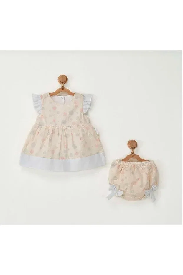 Детское платье для девочек льняное комплект Limi̇ baby girl thin linen lined dress kilot set Andywawa, Multicolor
