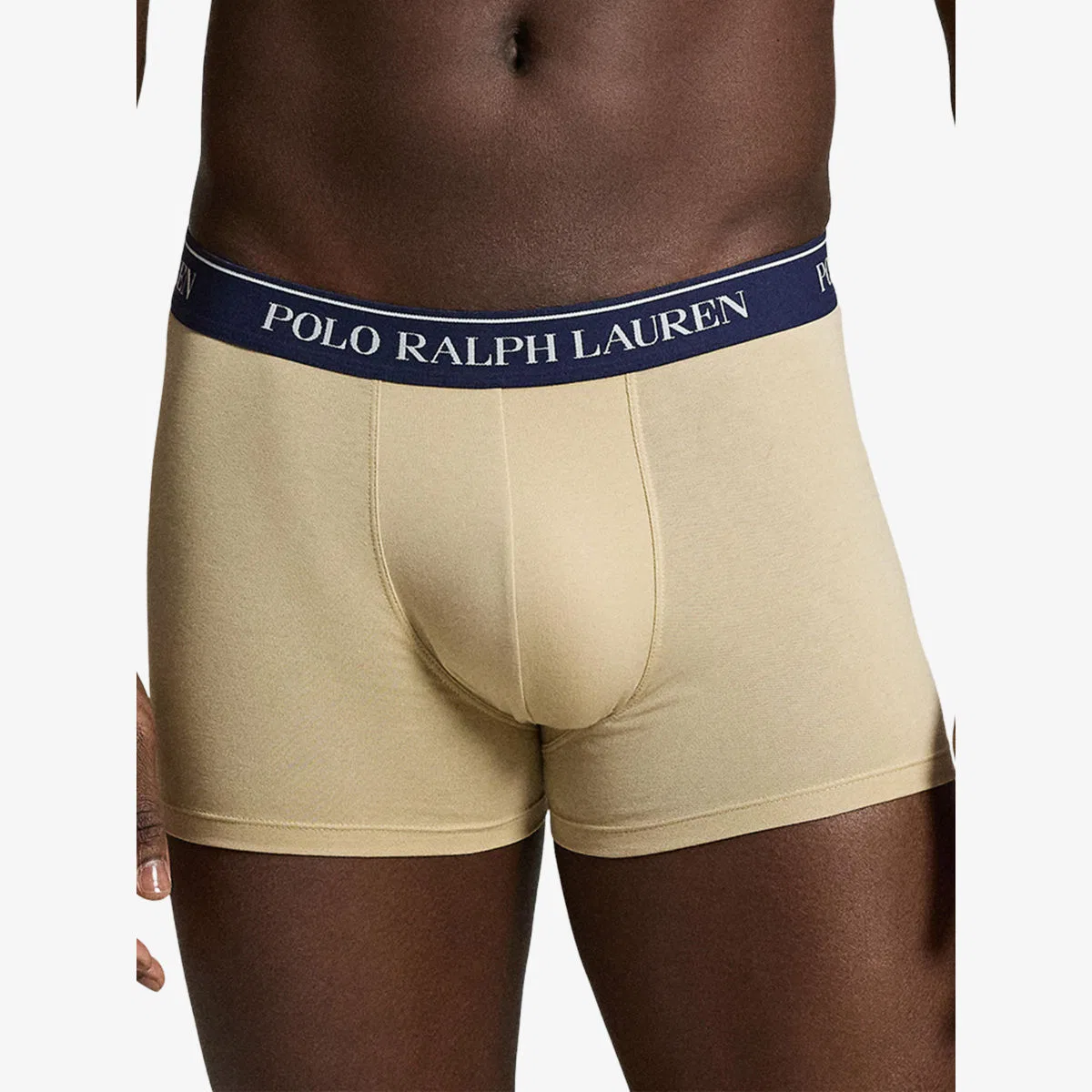 Фирменный набор из трех боксеров из эластичного хлопка Polo Ralph Lauren, темно-синий/бежевый — фото 3