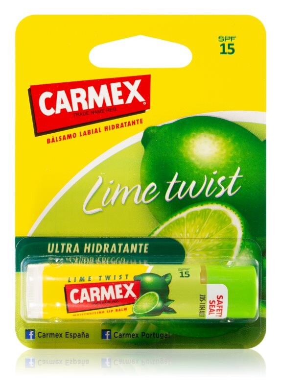 

Увлажняющий бальзам для губ в стике SPF 15 Carmex Lime Twist