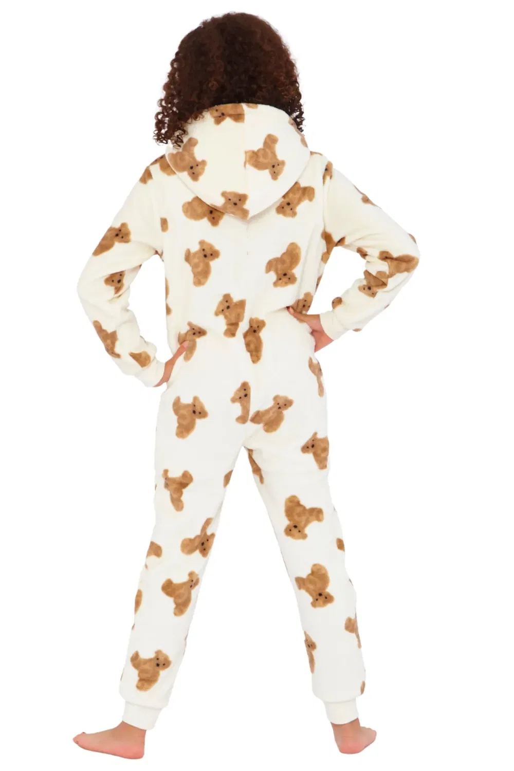 Детский флисовый комбинезон Teddy Bears Cozy N Dozy, Cream — фото 4