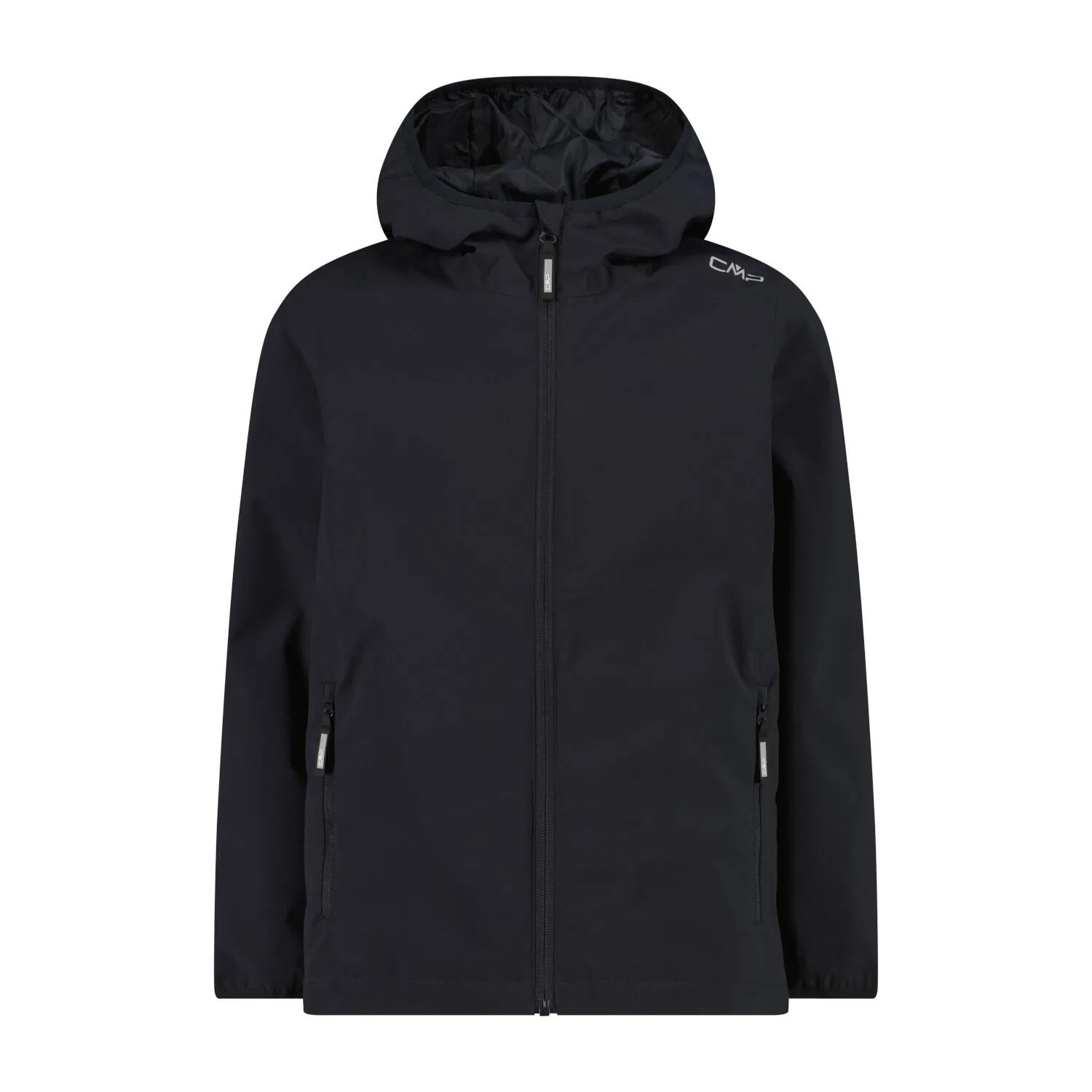 Детская куртка для мальчиков с капюшоном KID JACKET FIX HOOD Cmp, Schwarz Dunkelgrau Kohlengrau