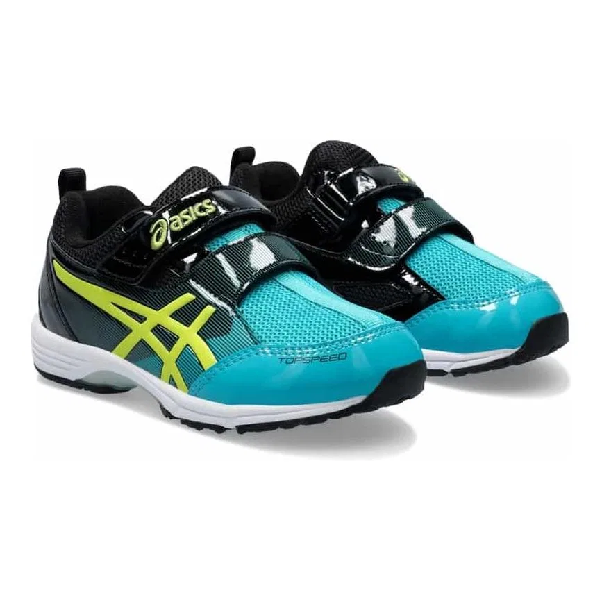 Детские кроссовки для бега с низким верхом, устойчивые к истиранию, Turquoise/Black, ASICS — фото 4