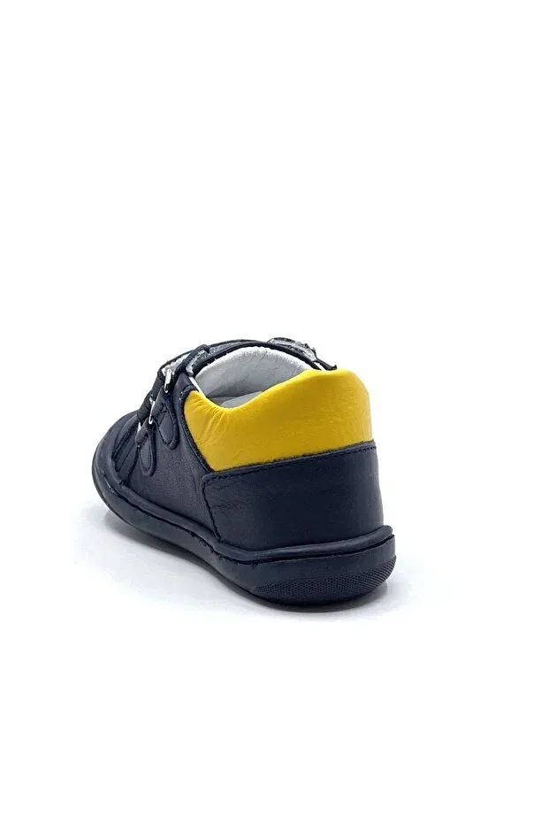 Детские туфли для мальчиков ортопедические на липучке Lepi, Navy Blue — фото 4