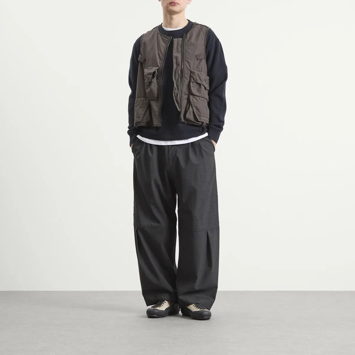 Жилет технический Cotton Nylon Micro Ripstop Stone Island, Charcoal — фото 4