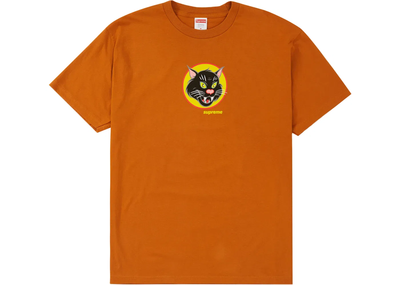 Мужская футболка с принтом Black Cat Supreme, Burnt Orange