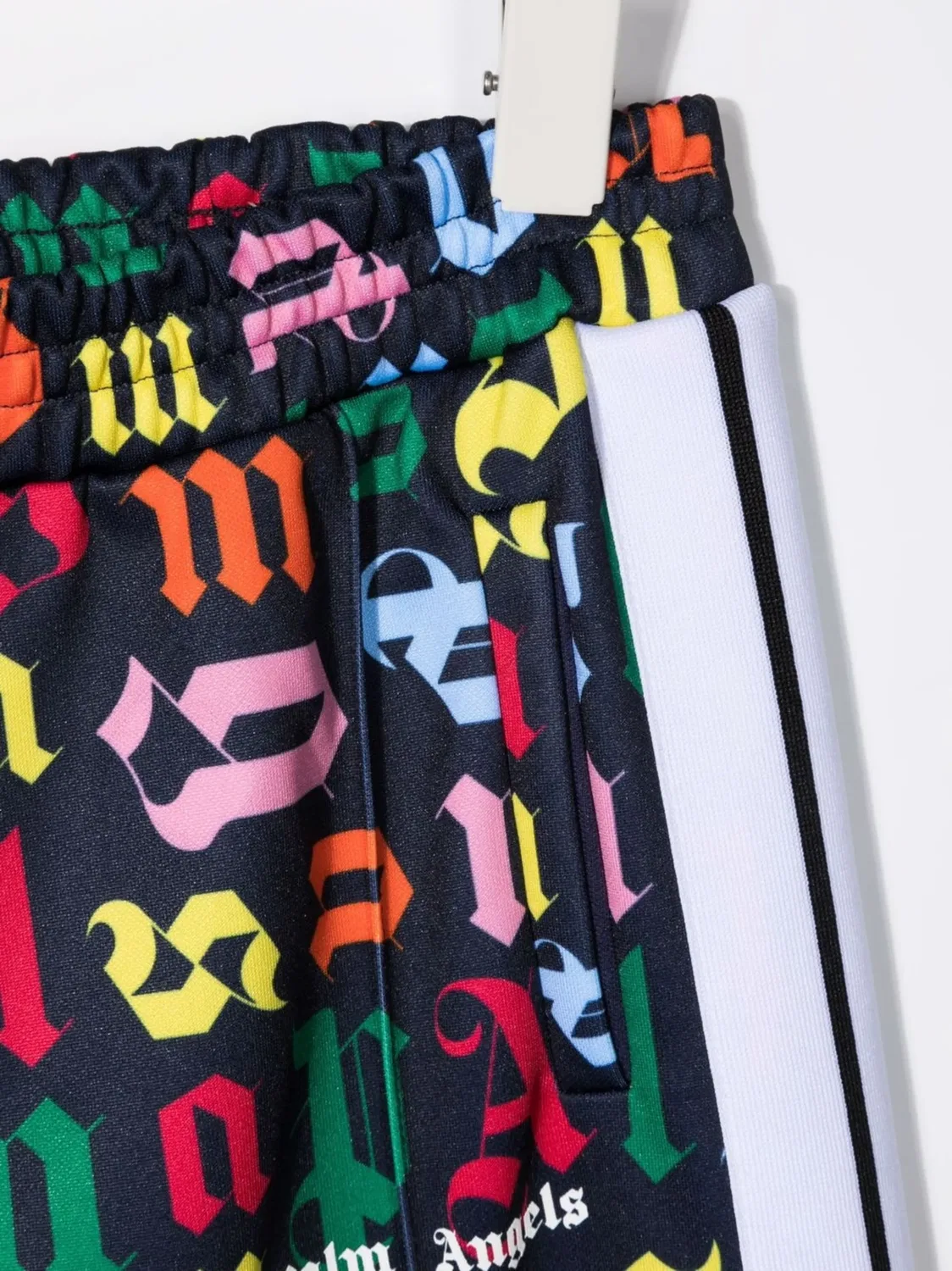 Спортивные брюки с монограммой Palm Angels Kids, черный — фото 3