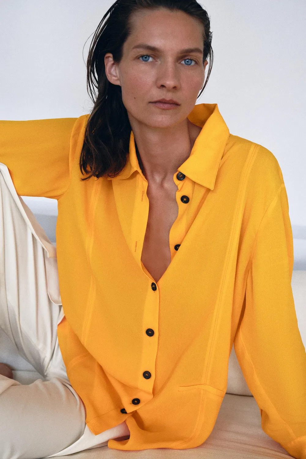 Свободная блузка из коллекции ZW ZARA, Tangerine — фото 2