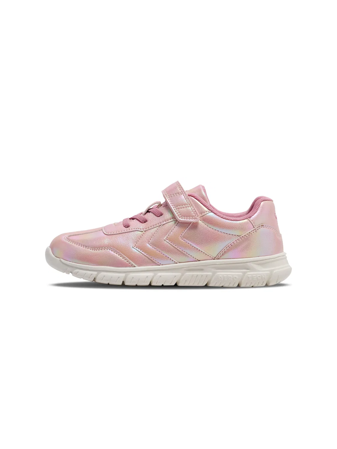 Детские кроссовки с липучкой Crosslite Metallic Hummel, Rosa Bonbonrosa Hellrosa