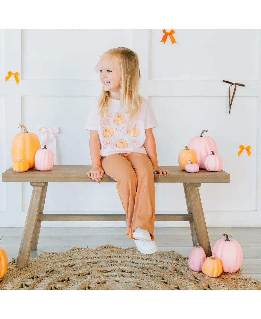 Детская футболка с коротким рукавом с принтом Coquette Pumpkin Sweet Wink, Ballet Pink — фото 4