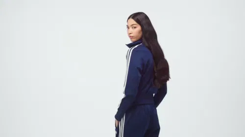 Женская спортивная куртка на молнии с воронкообразным воротником Firebird Classic Adidas Originals, Night Indigo/White — фото 2