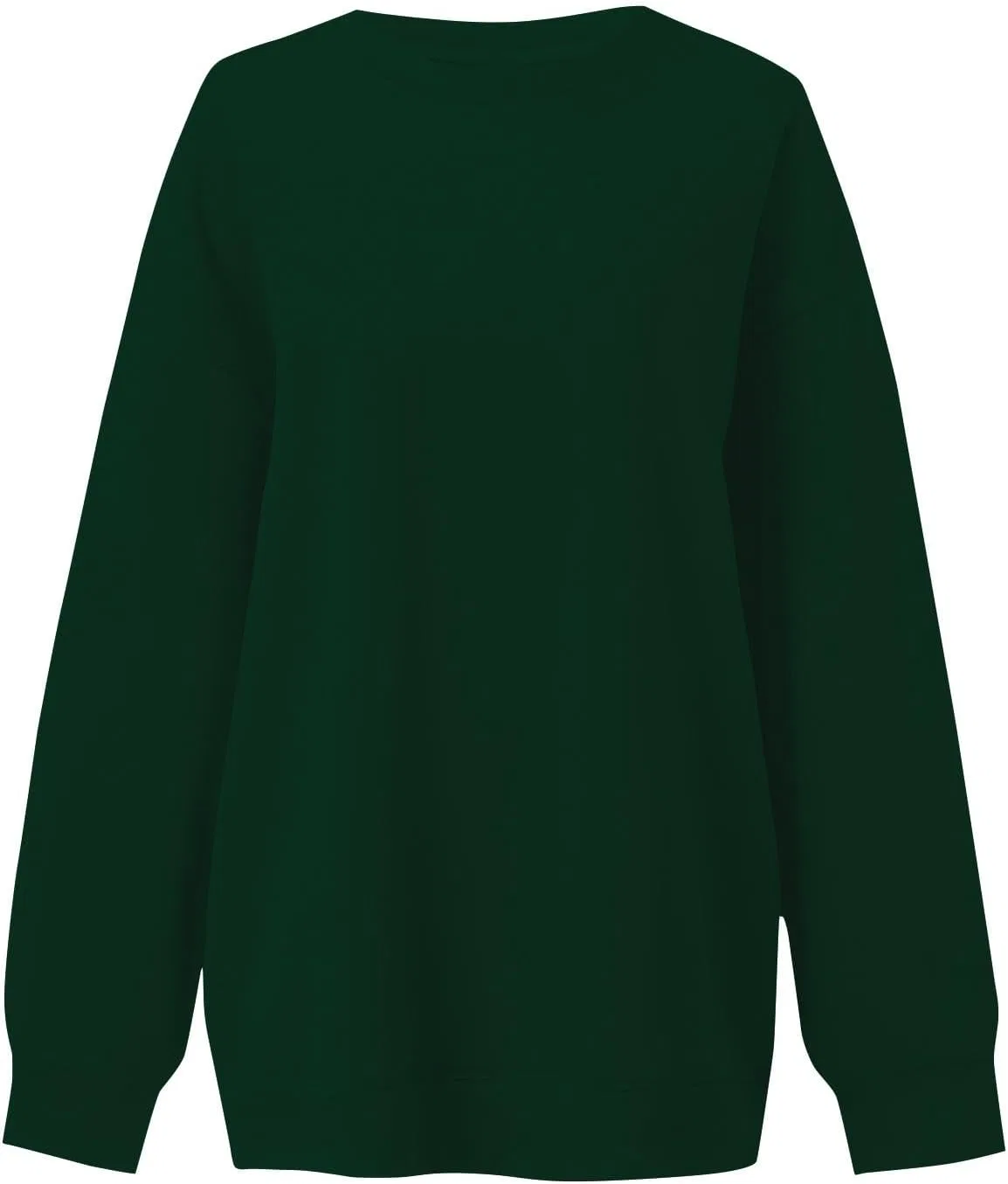 Женский свитшот с начёсом, модель Fleece Lined Crewneck, армейский зелёный — фото 4