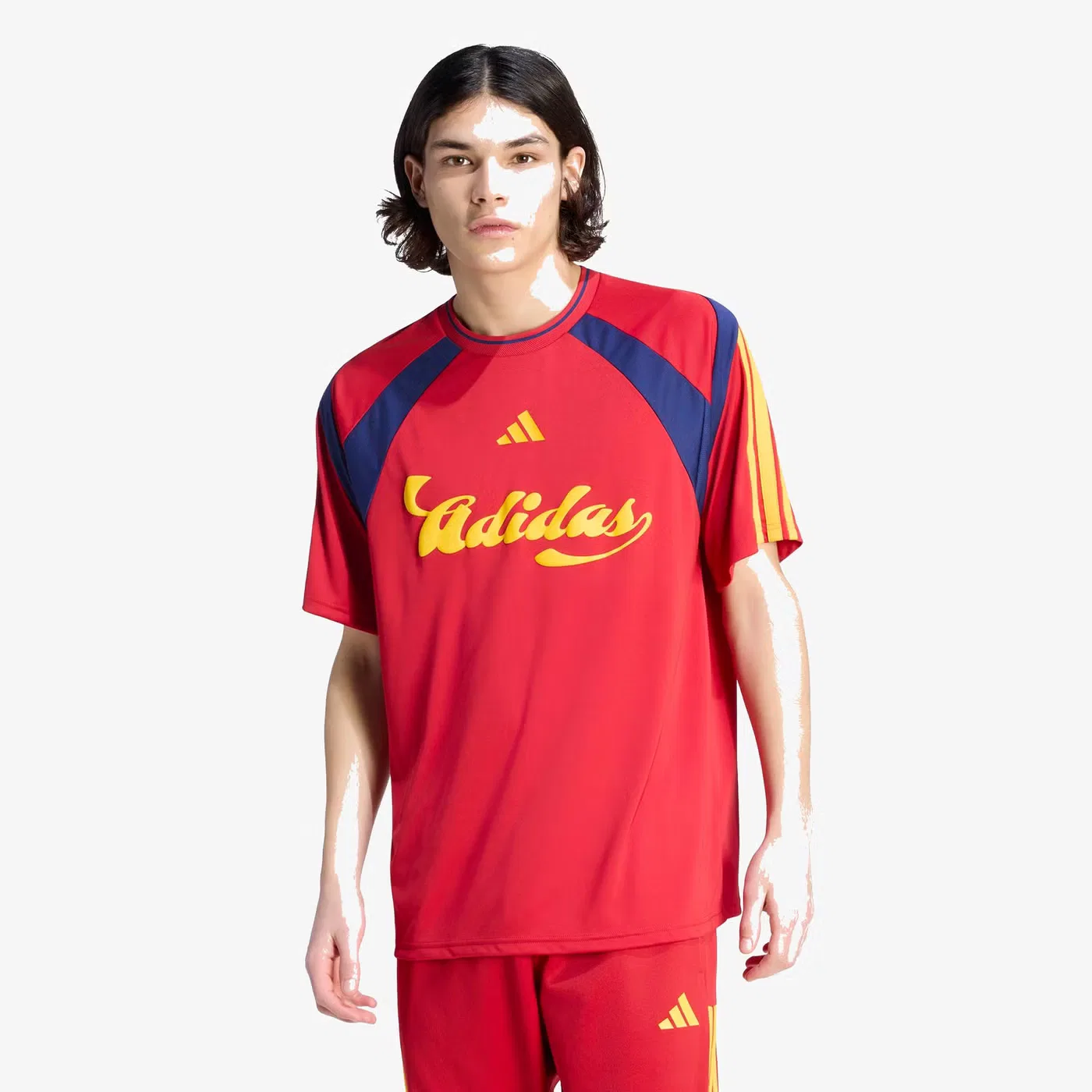 Олимпийка с принтом House of Tiro Nations Pack Adidas, красный — фото 2