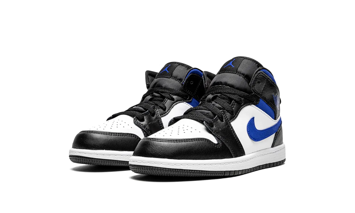 Детские кроссовки для мальчиков с принтом Jordan Preschool NIKE, Black White Racer Blue — фото 2