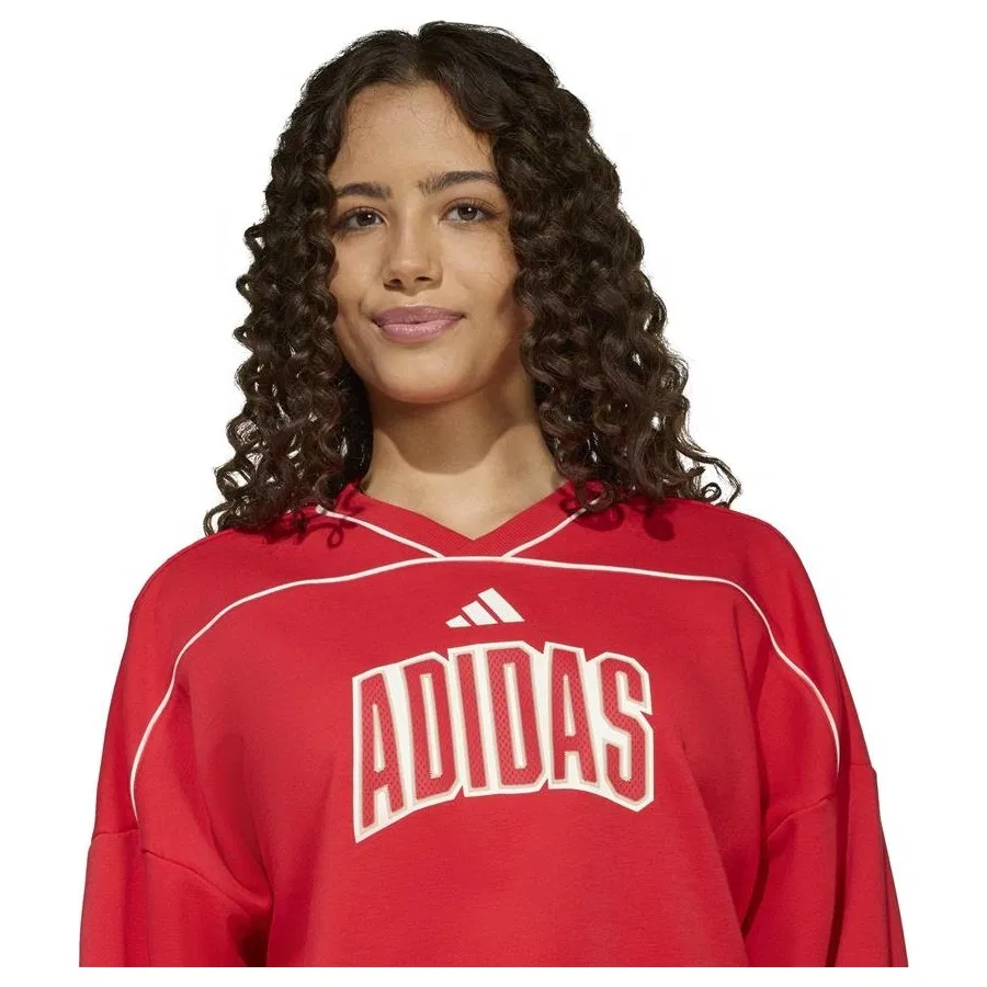 Детский свитшот с принтом Jg Std Swt adidas, Красный — фото 4