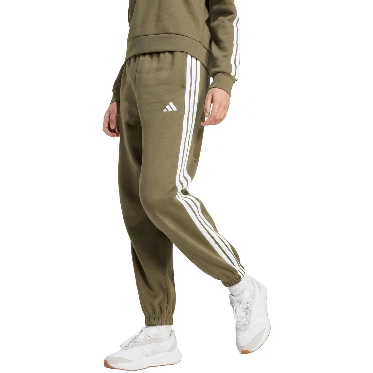 Женские спортивные штаны свободного кроя Essentials 3-Stripes Adidas, Grun Weiss
