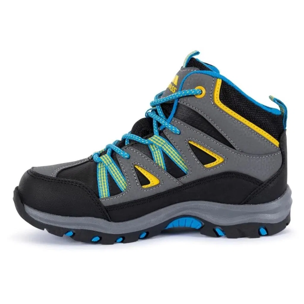 Детские походные ботинки Gillon II Trespass, Grau Gelb Fluoreszierendes Neongelb — фото 3