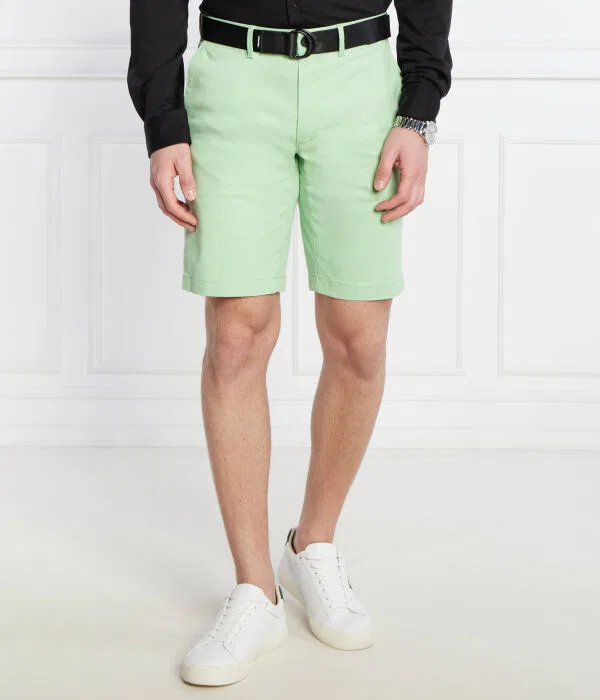 Мужские шорты-чинос с ремнем Modern Twill Calvin Klein, Lime — фото 3