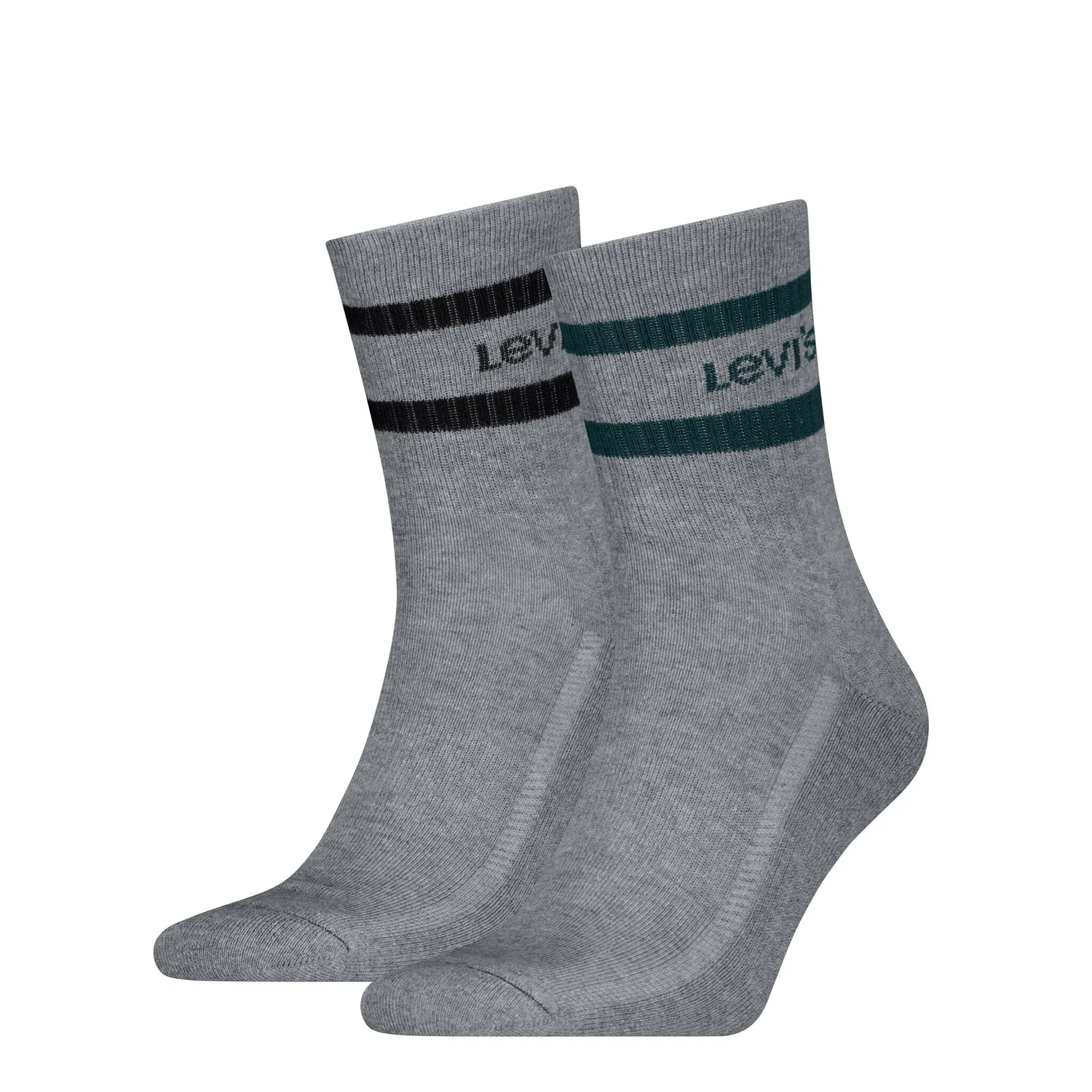 Мужские короткие носки 2 пары Levi's, Grey/Green