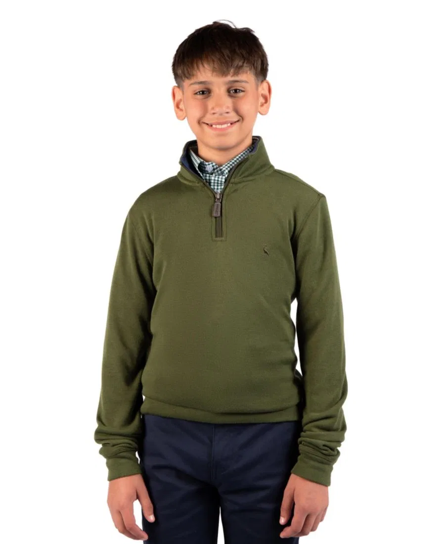 Свитшот с четвертью молнии French Rib Quarter Zip Tailorbyrd, Army Green