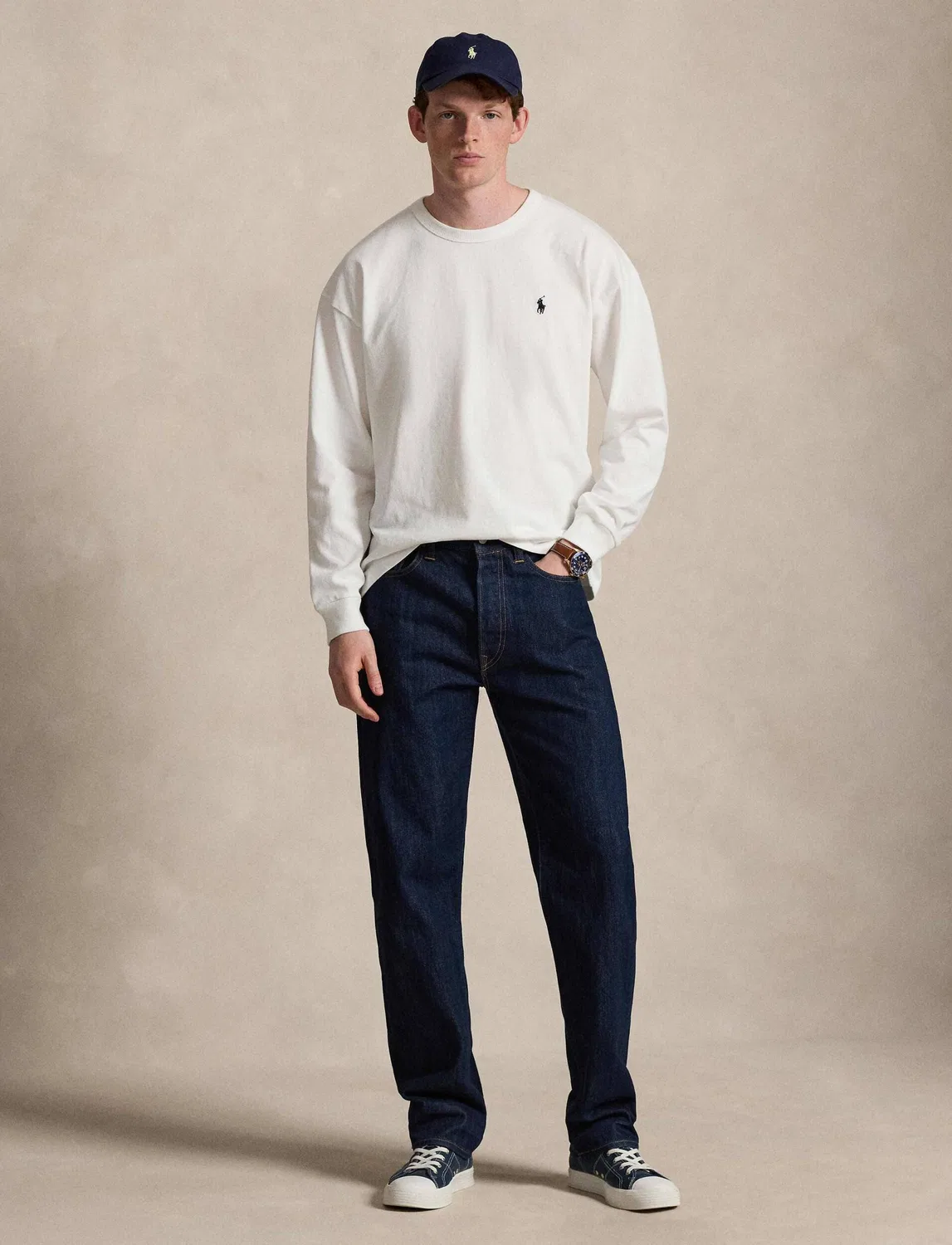 Толстовка Relaxed Fit Polo Ralph Lauren, Bianco — фото 2