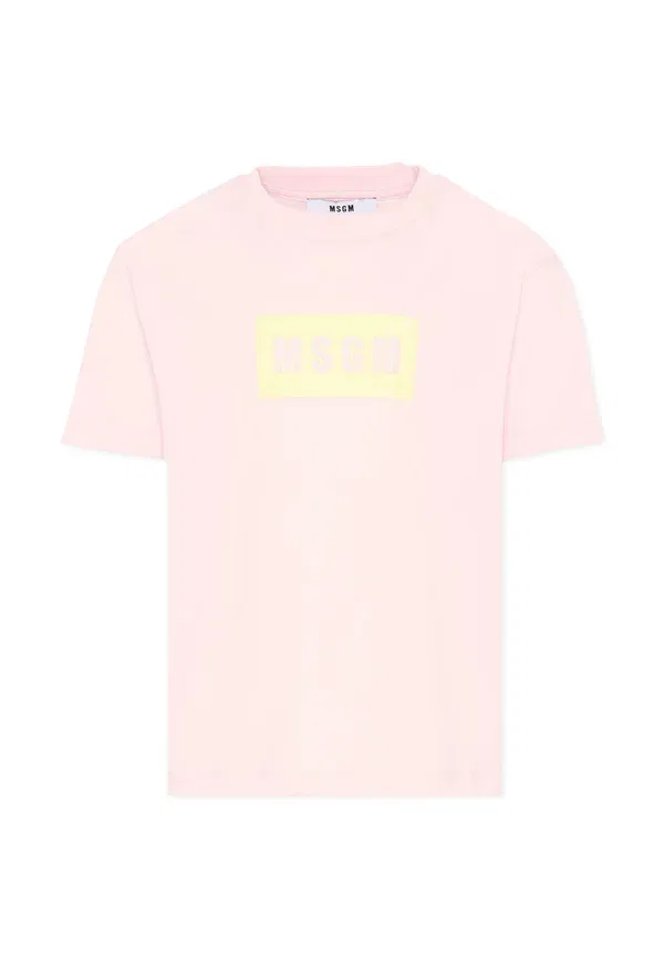 Футболка с принтом Print T-shirt Msgm, pink, розовый