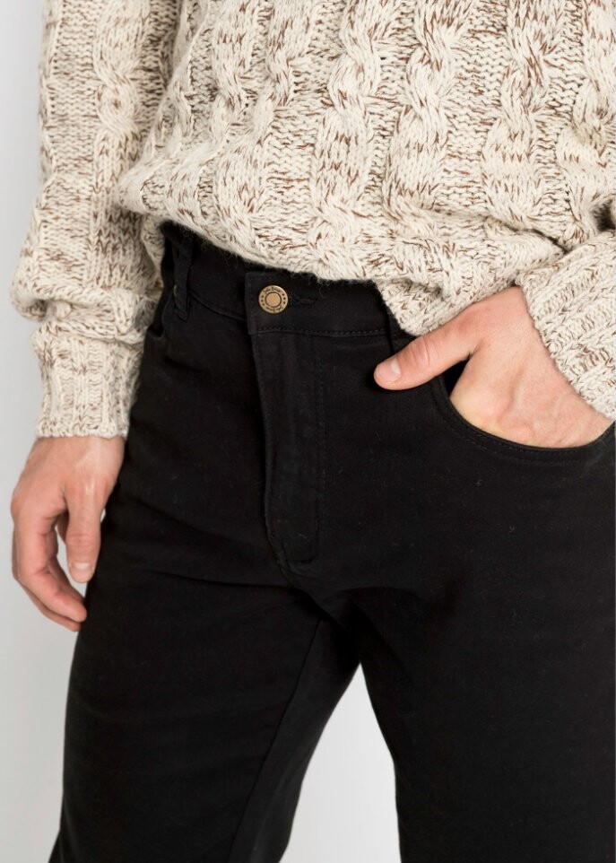 Прямые эластичные джинсы классического кроя John Baner Jeanswear, черный — фото 2