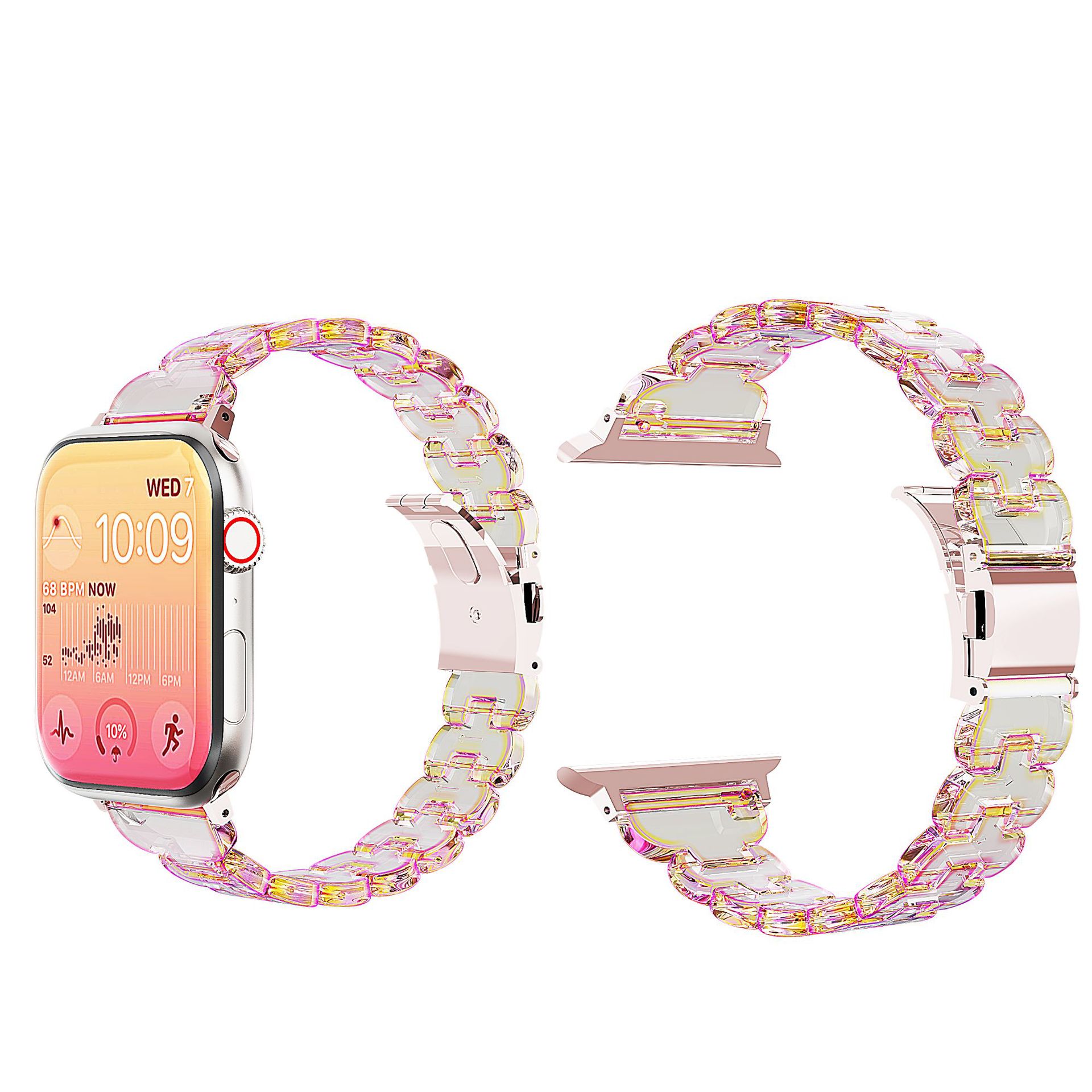 

MSSM Часы Watch Band Apple Compatibility 49mm Material, Dazzling Transparent Pink