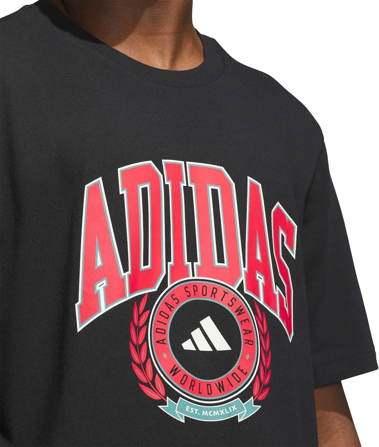Футболка с графическим принтом adidas, Black — фото 3