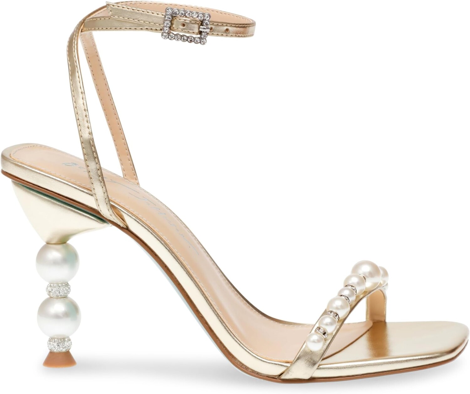 Босоножки Jacy Heeled Sandals Blue by Betsey Johnson, золото — фото 3