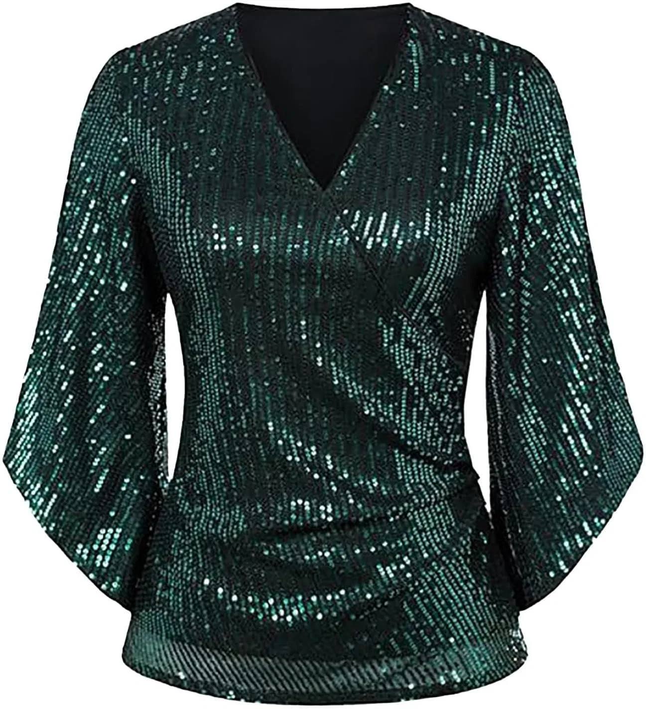 Блуза с пайетками, 3/4 рукав, Glitter Party, JN