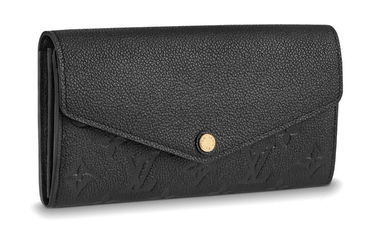 

LOUIS VUITTON Кожаный женский кошелёк Sarah чёрный