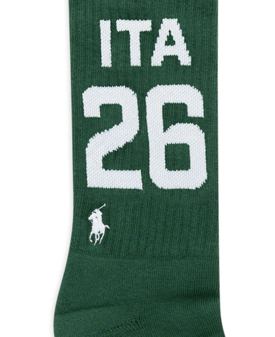 Мужские носки Country Italia с вышивкой Polo Ralph Lauren, зеленый — фото 2