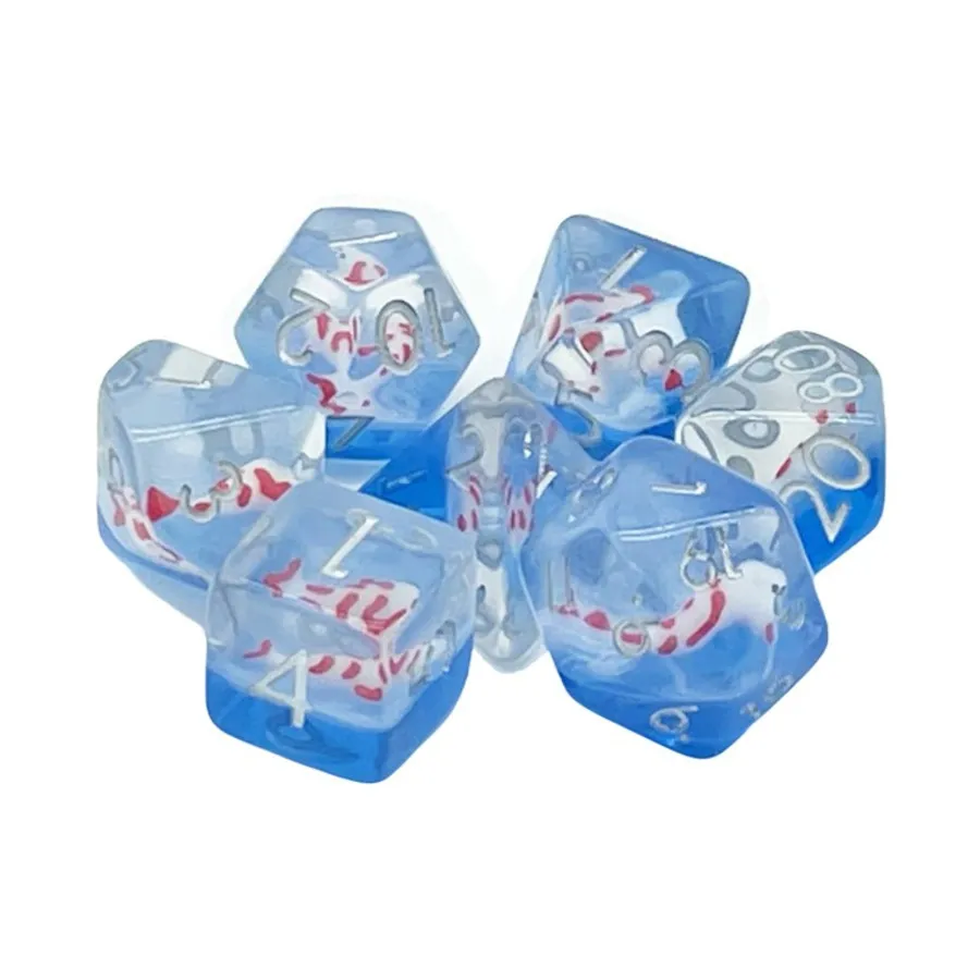 

Poly Set Koi Fish с серебром (7), Acrylic-Resin Dice - Animal Kingdom